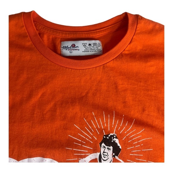 Molson Canadian Alumni Mens T Shirt Bobby Clarke Orange Size Large - Picture 4 of 4